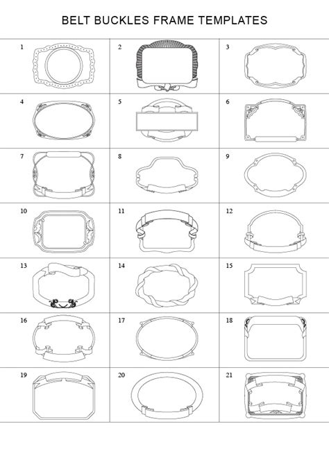 printable belt buckle template